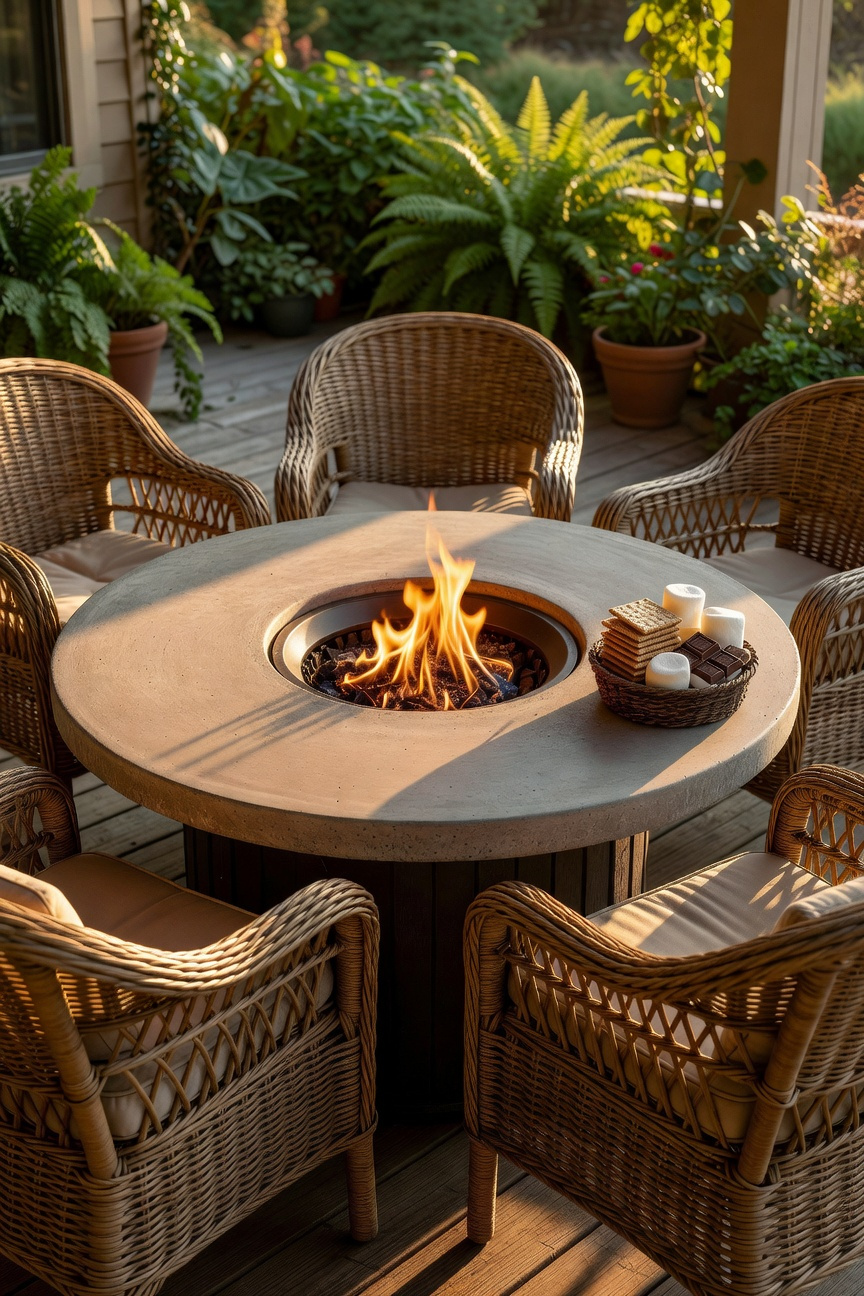 Incorporate a Fire Pit Table