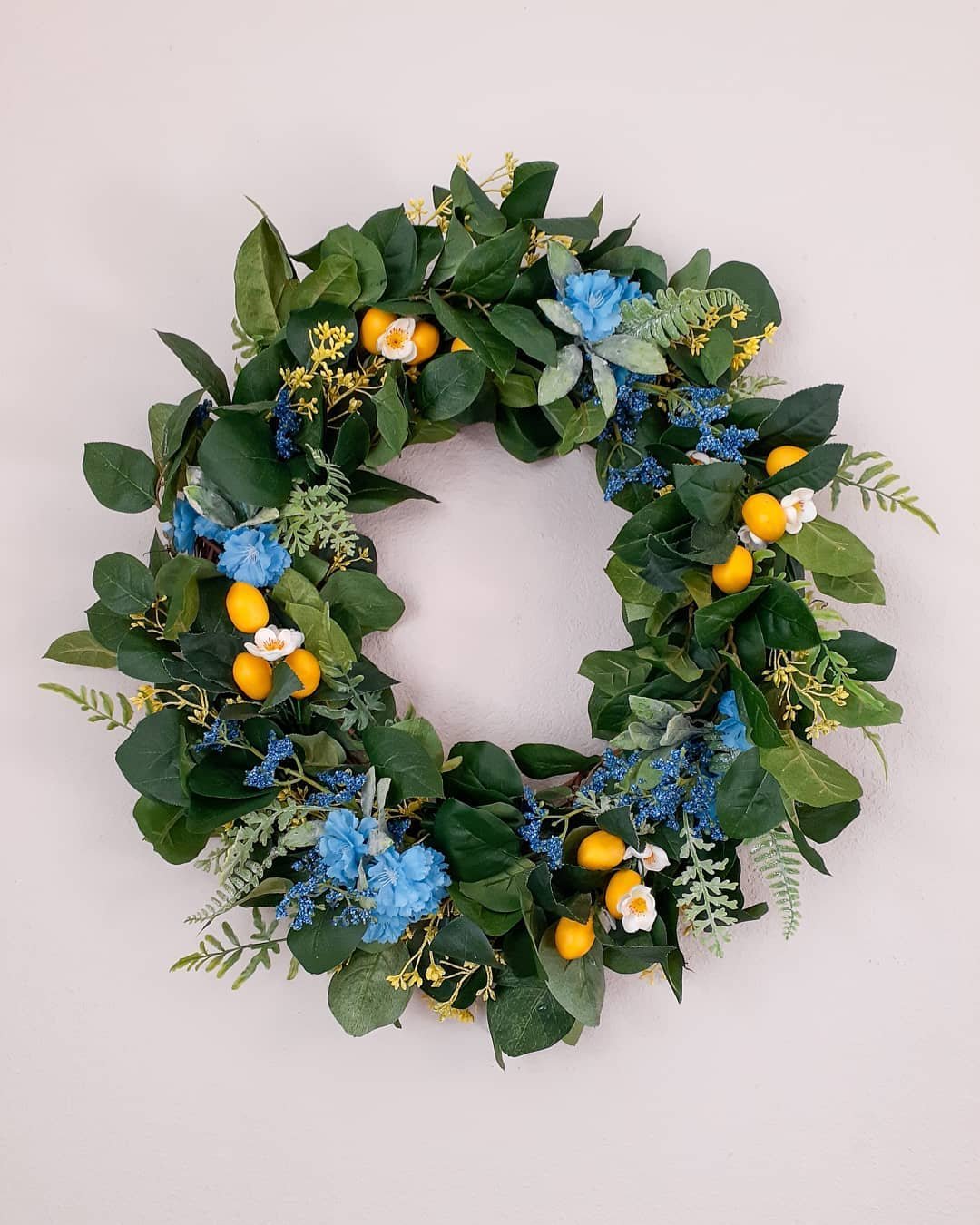 Lemon Blue Wreath