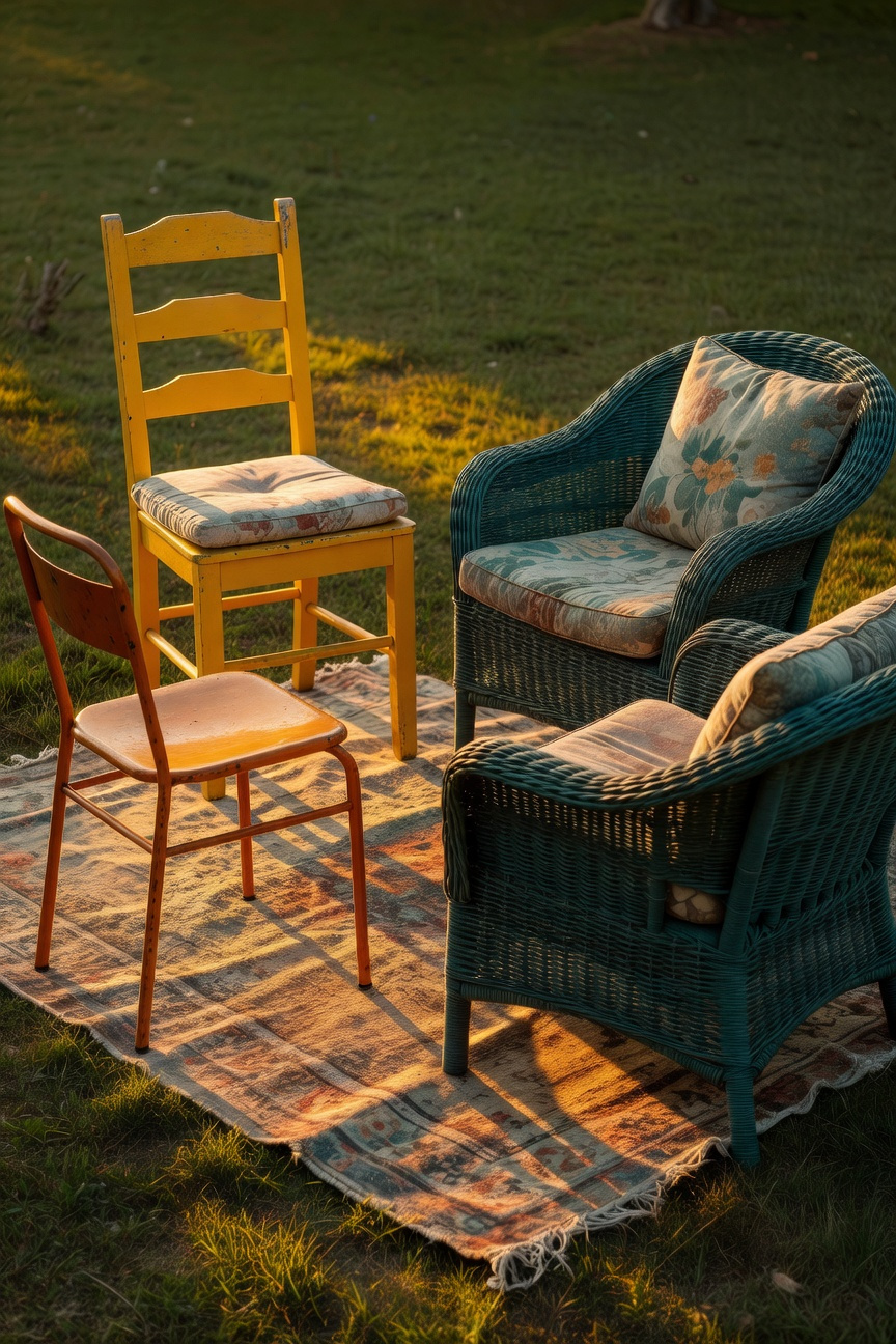 Mismatched Chair Bohemian Seating