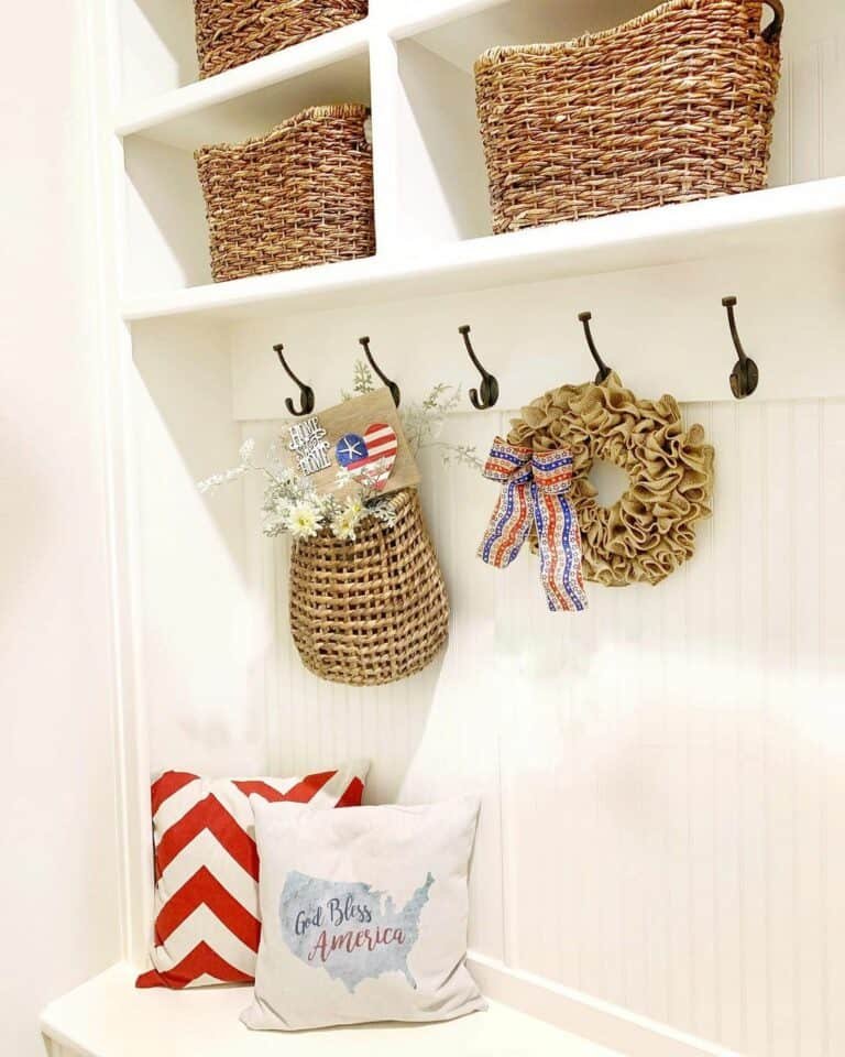 Mudroom Wreath Display