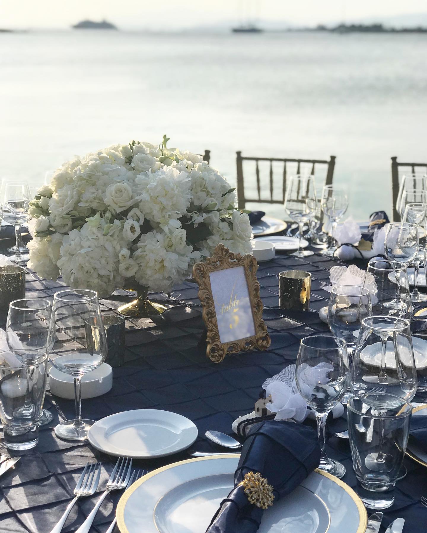Navy Blue Beach Wedding