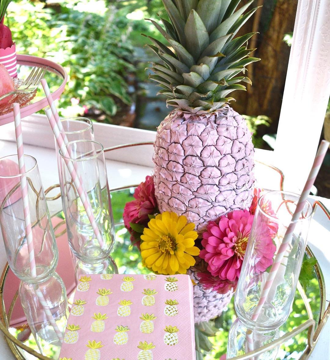 Painted Pineapple Centerpiece