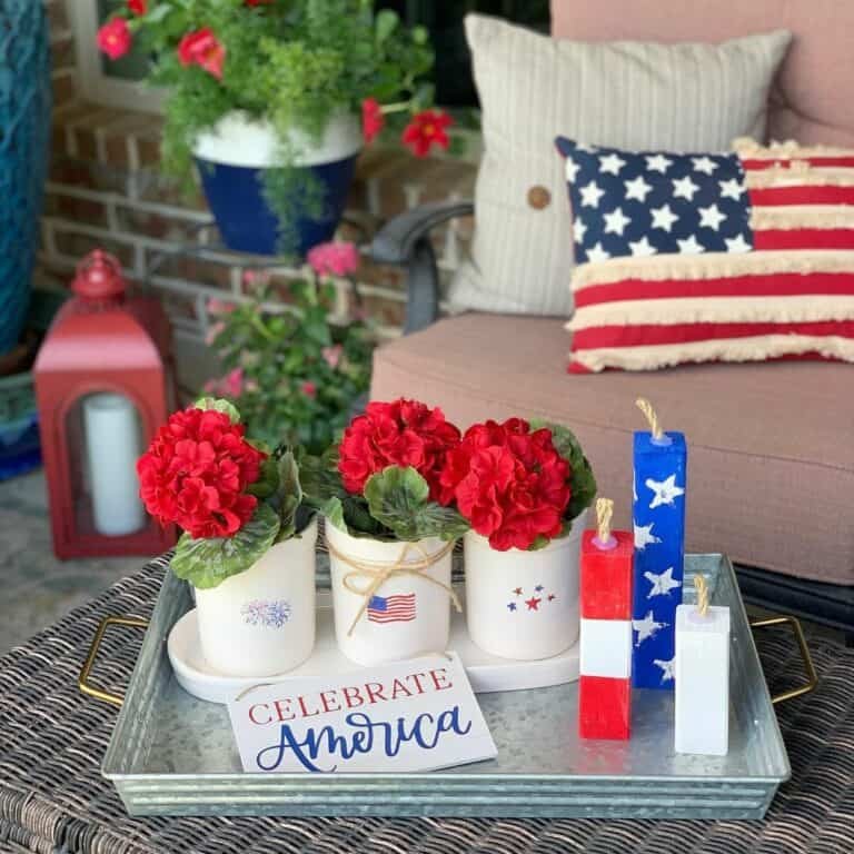 Patriotic Candle Tray