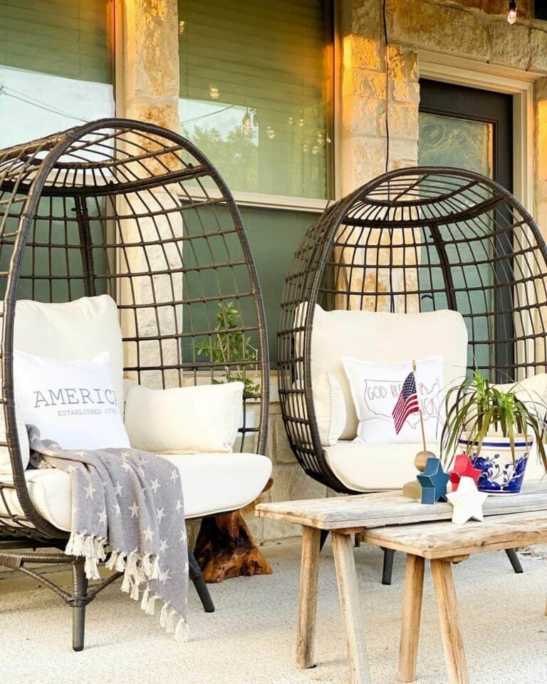 Patriotic Egg Chairs