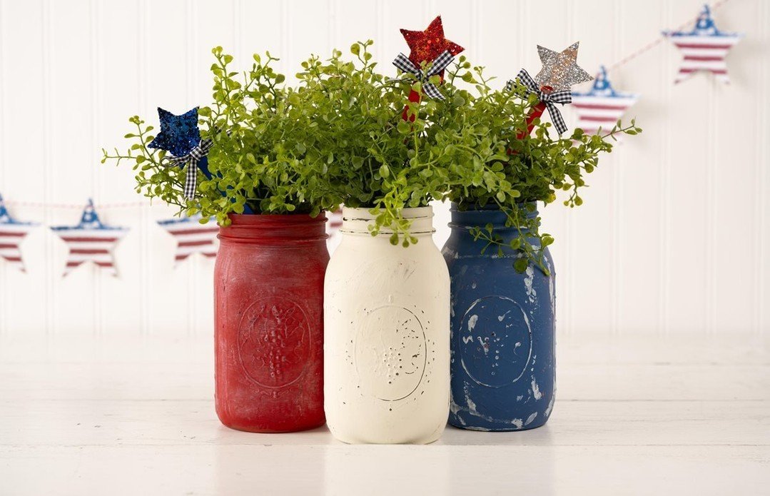 Patriotic Mason Jars
