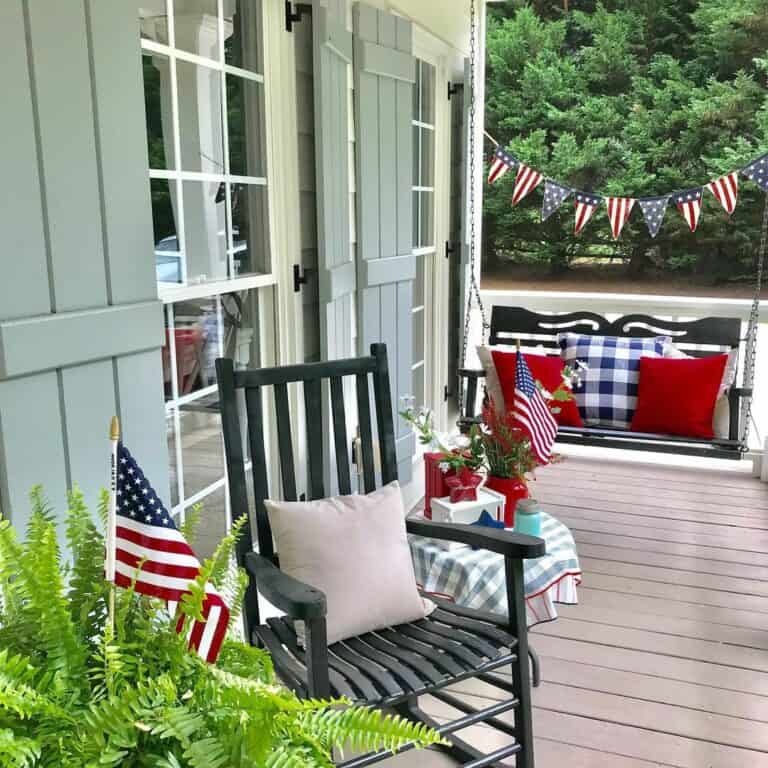 Patriotic Porch Swing