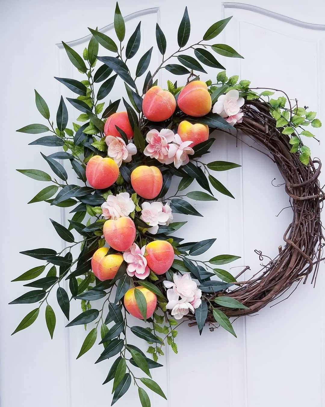 Peach Branch Wreath