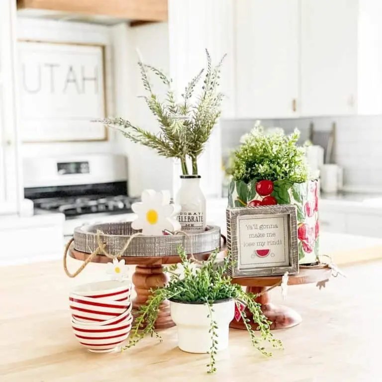 Purple Flowers, Green Plant