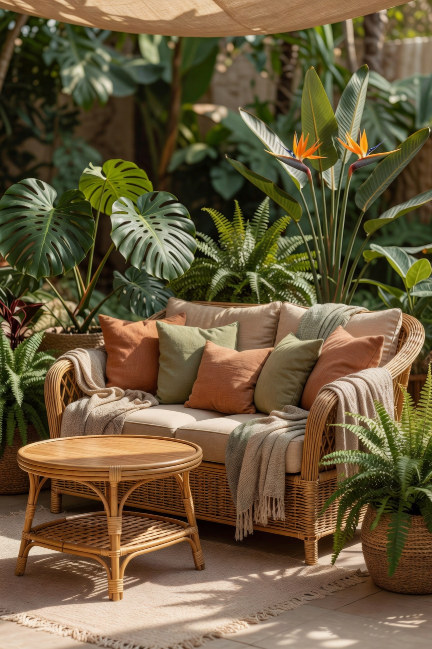 Rattan Furniture Sets Relaxed Tone