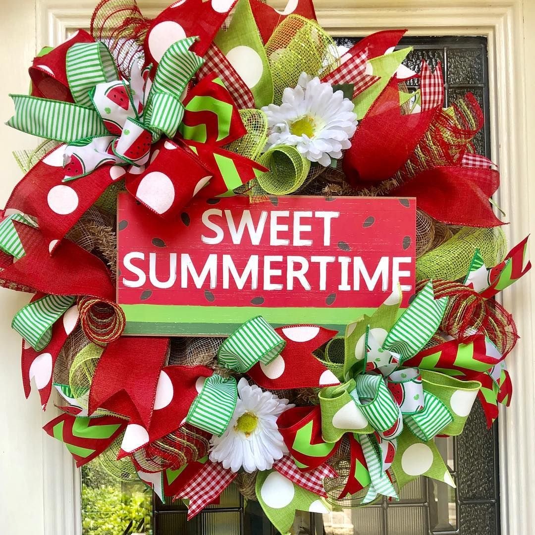 Ribbon Watermelon Wreath