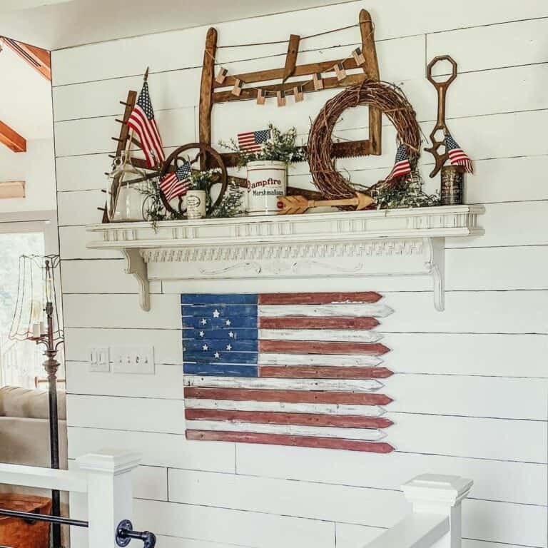 Rustic Fence Post Flag