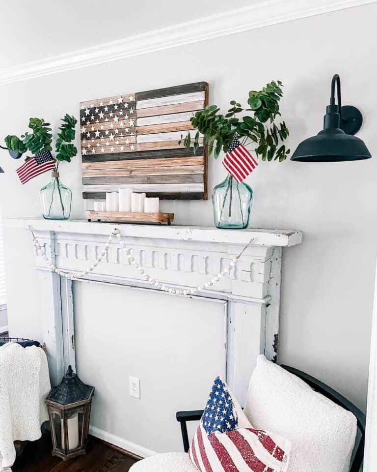 Rustic Wood Mantel