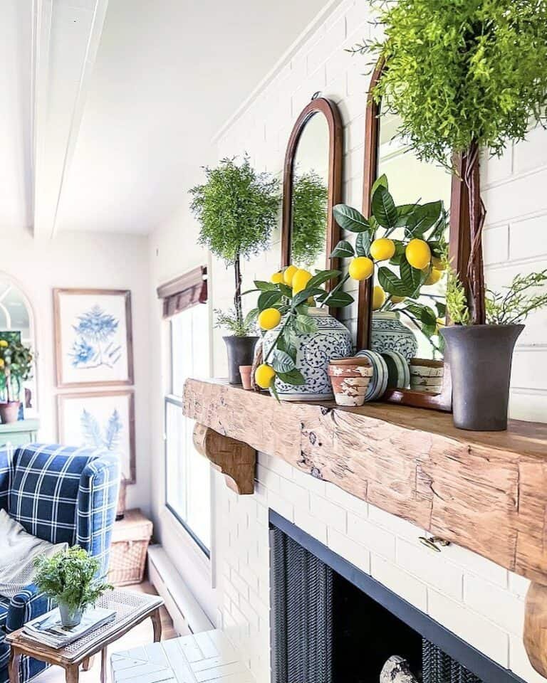 Rustic Wood Mantel