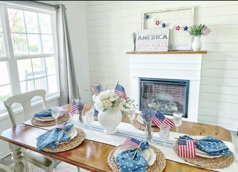 Shiplap Fireplace Wall