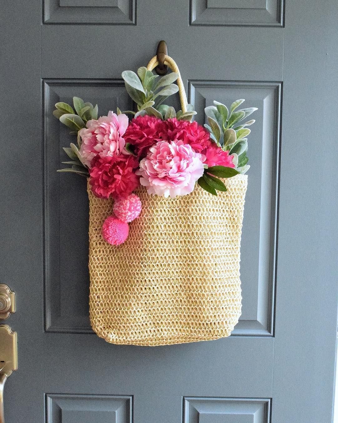 Straw Bag Bouquet