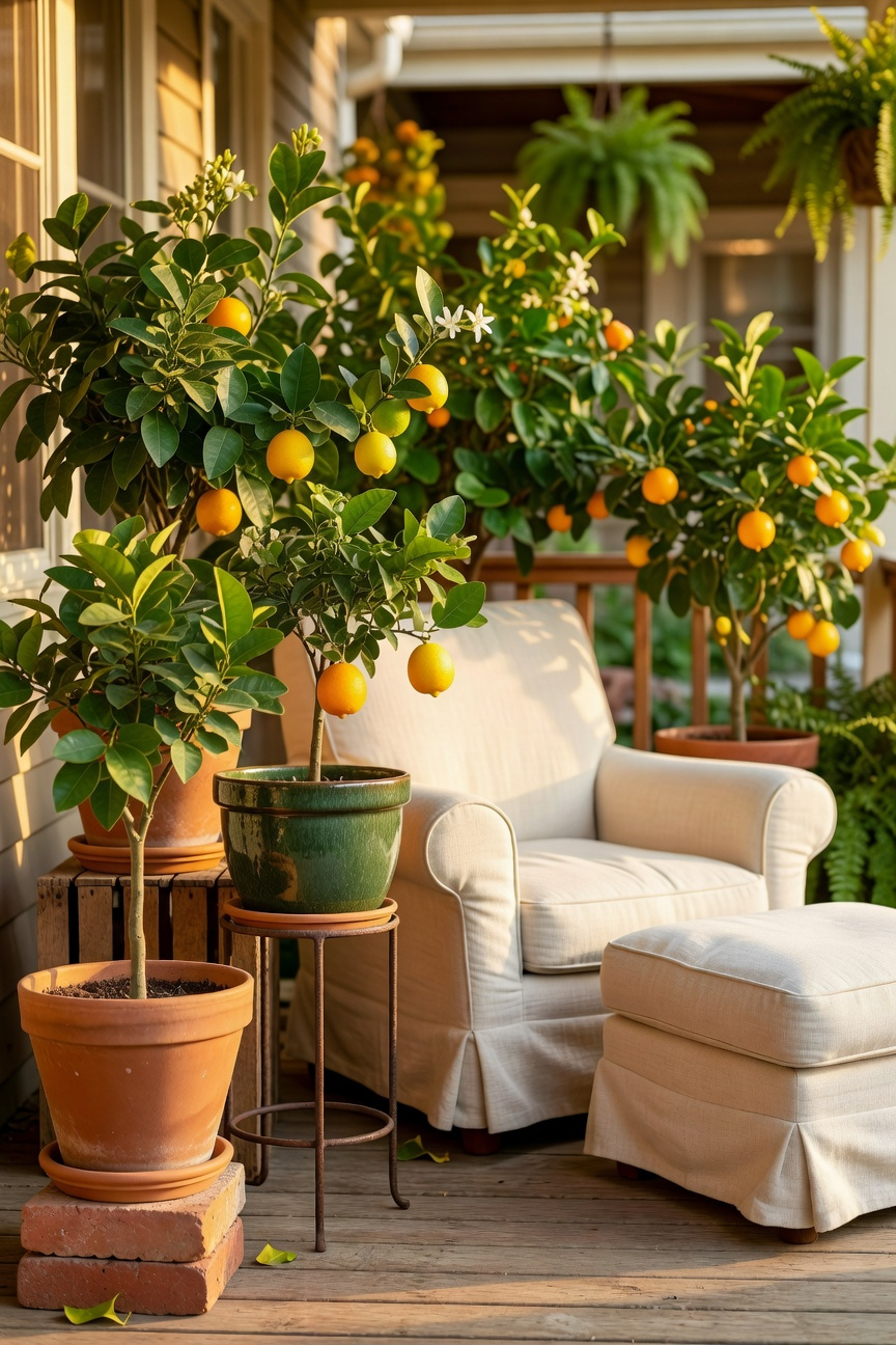 Style with Potted Citrus Trees