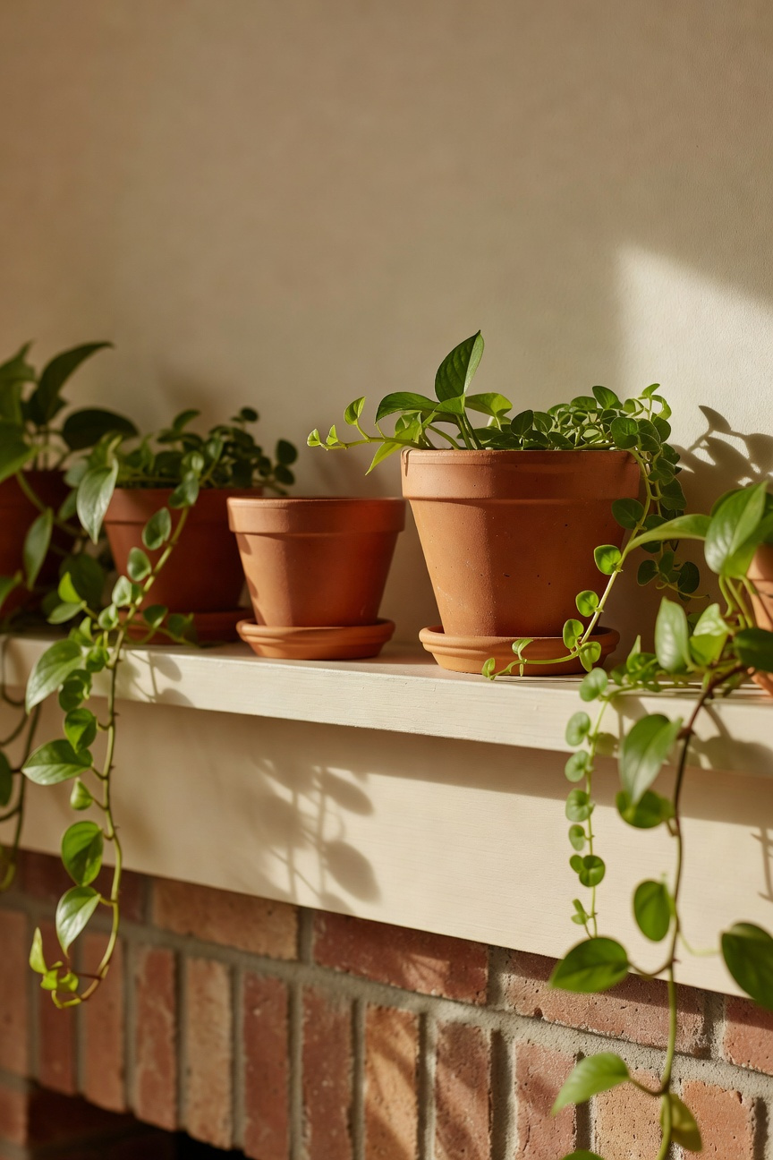 Terracotta Pots With Trailing Vines
