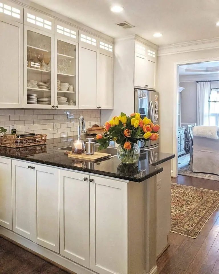 Tulips in Glass Vase