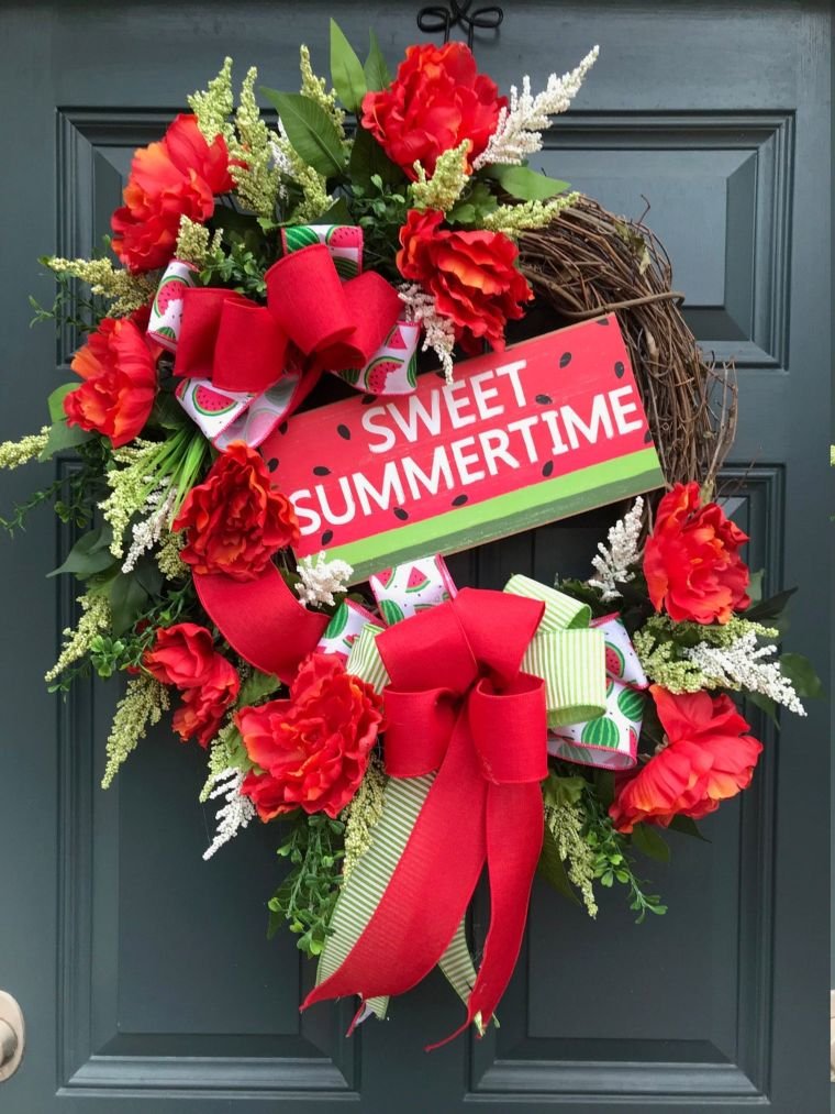 Watermelon Carnation Wreath