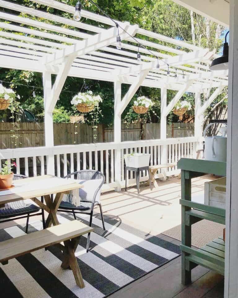 White Canopy Deck
