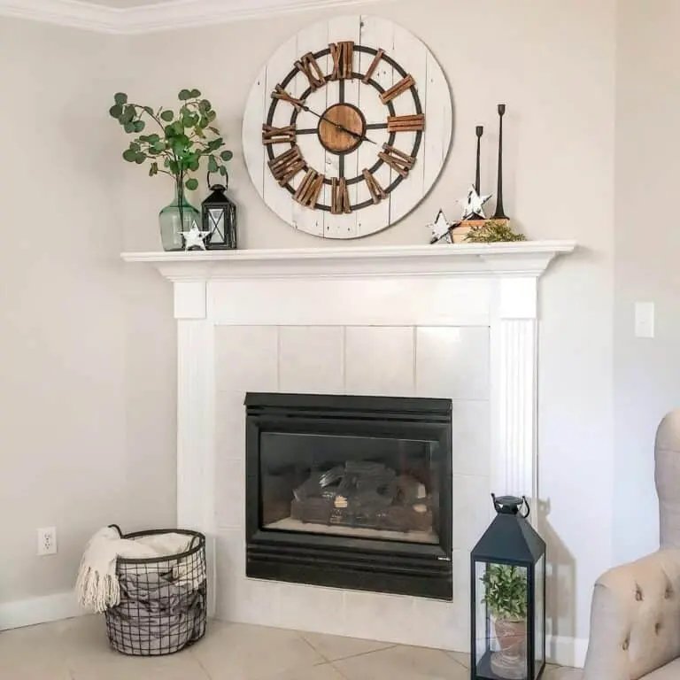 White Corner Fireplace