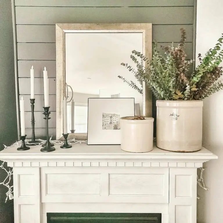 White Mantel Display