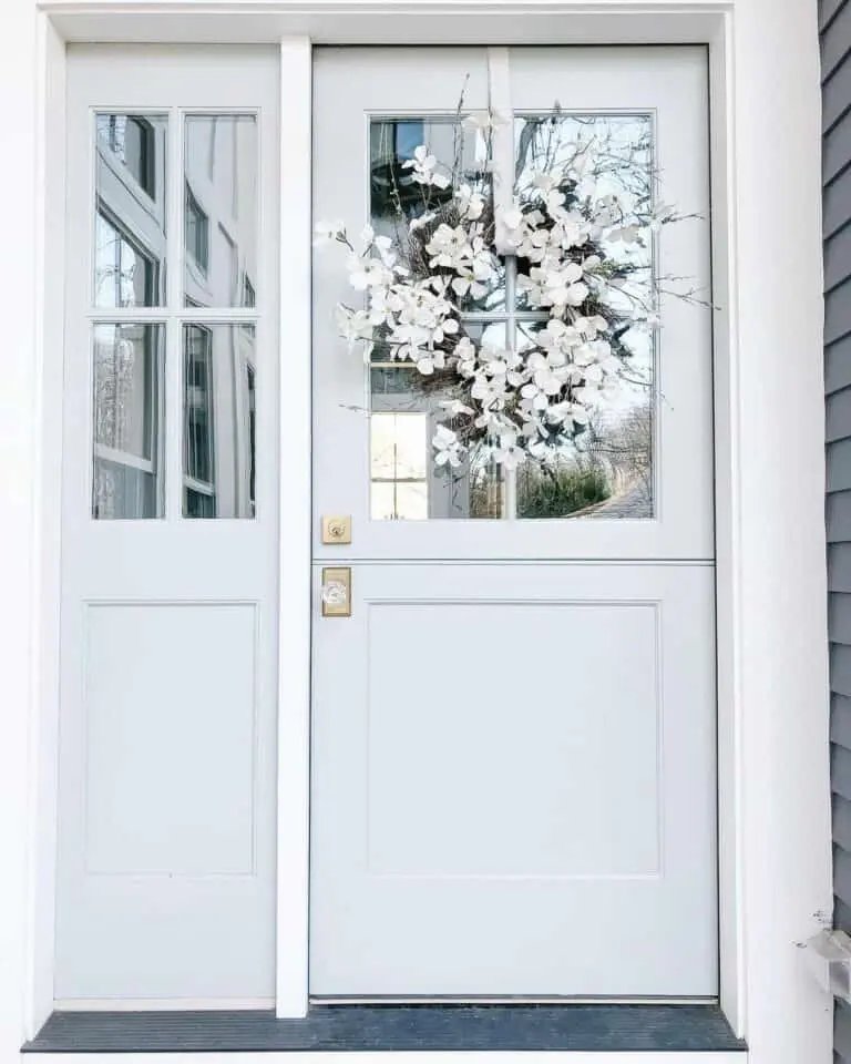 White Spring Door Wreath