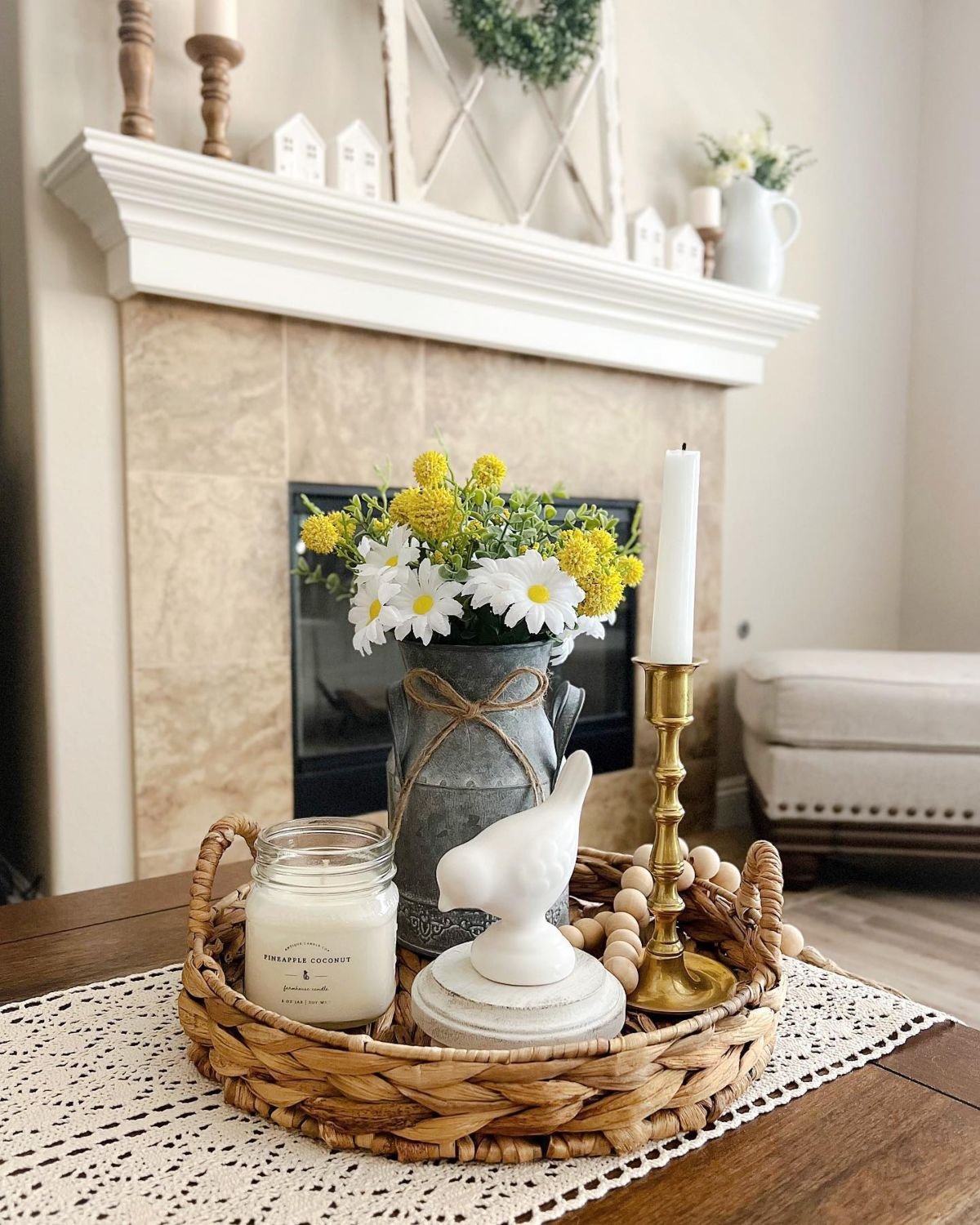 Wicker Basket Centerpiece