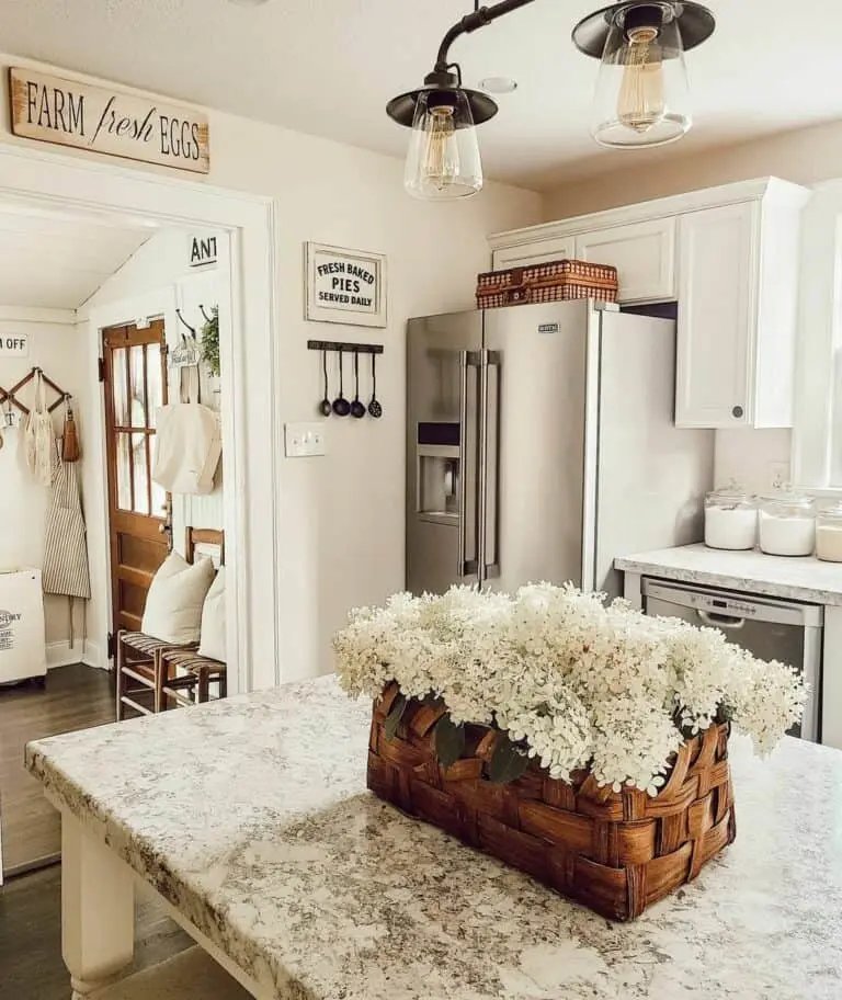 Wicker Basket Flowers