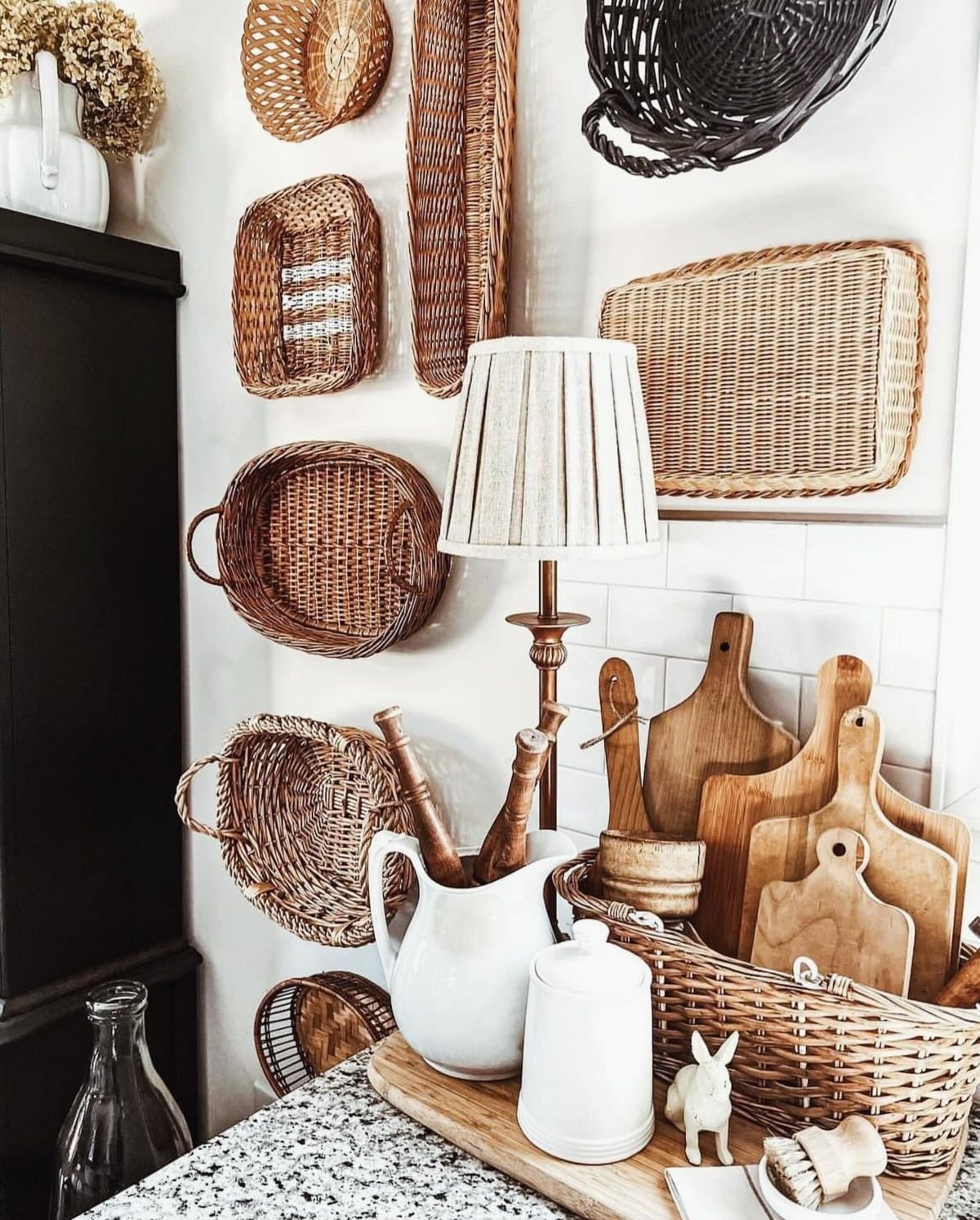 Wicker Basket Wall