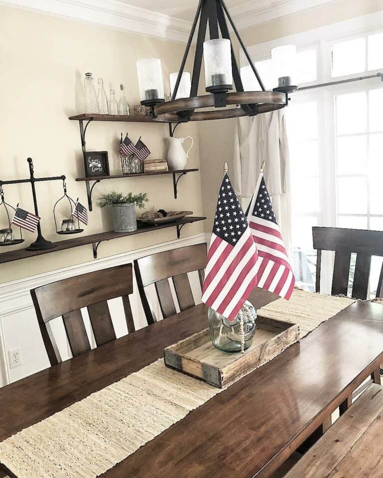 Wooden Farmhouse Table