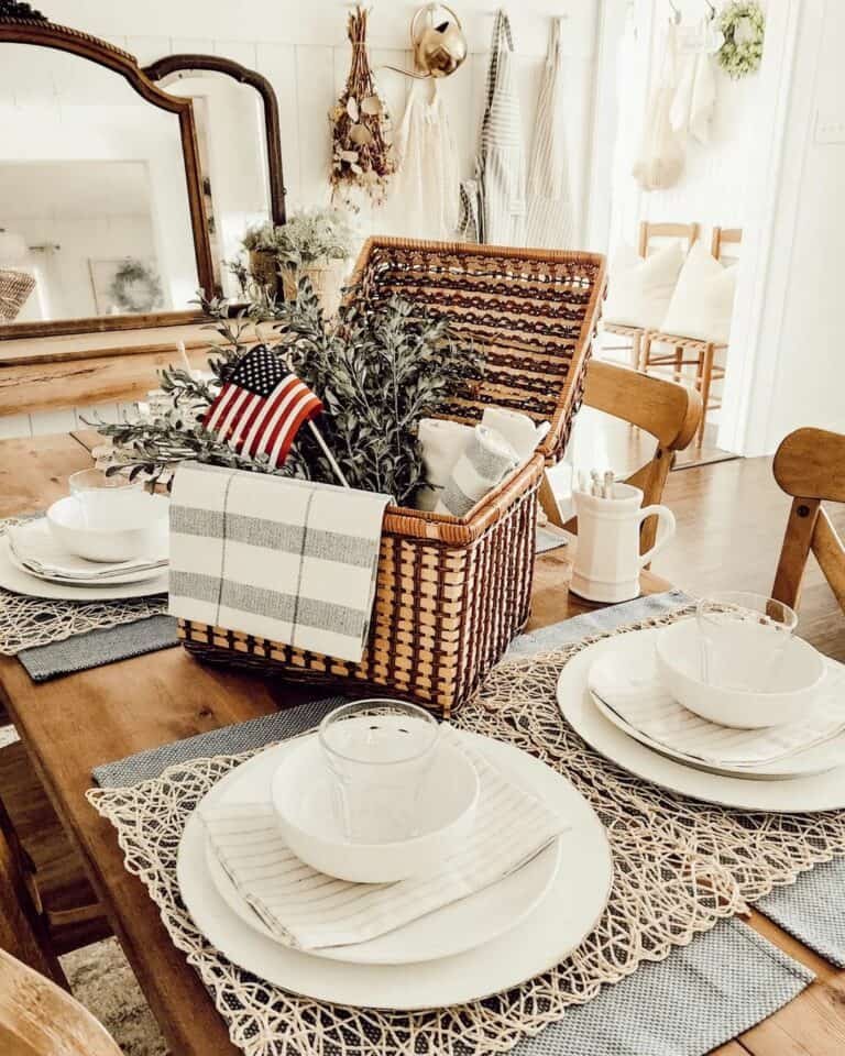 Woven Basket Centerpiece