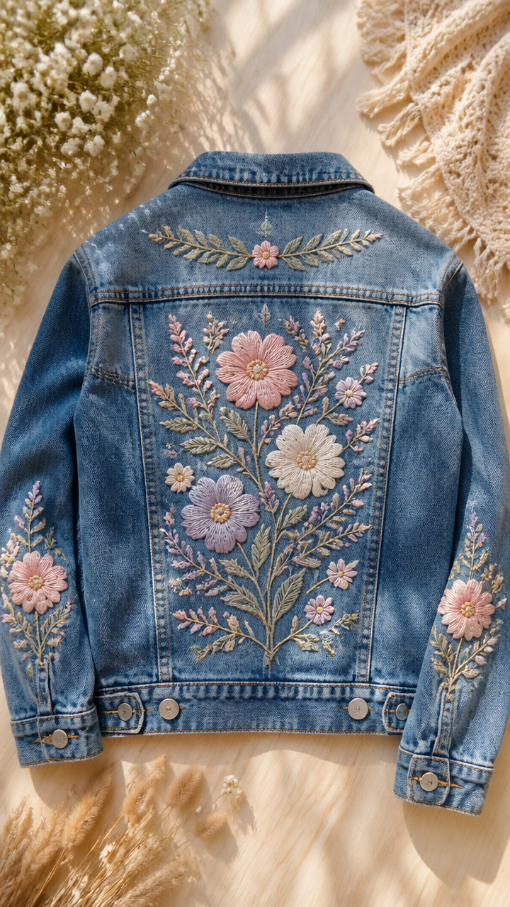 Embroidered Denim Jacket Patches