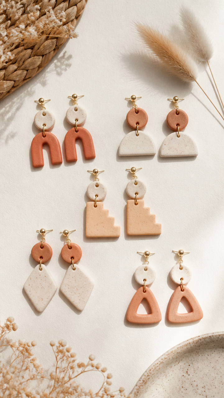 Salt Dough Clay Earrings