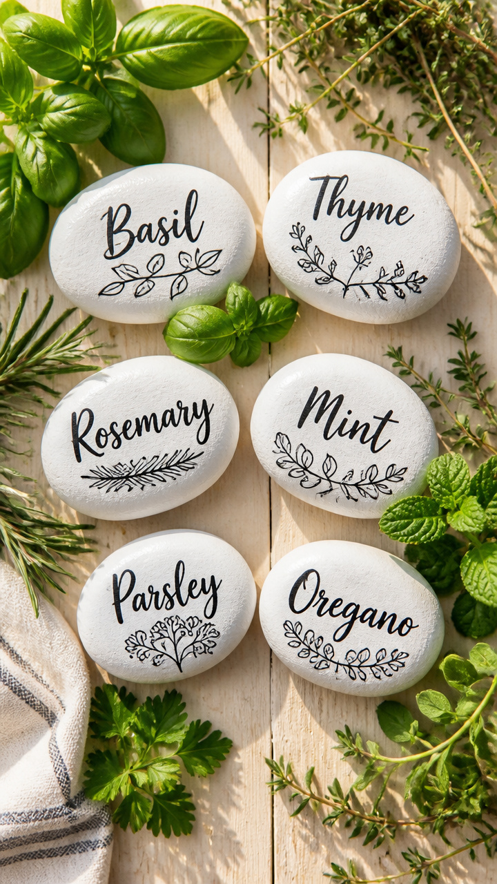 Painted Rock Garden Markers