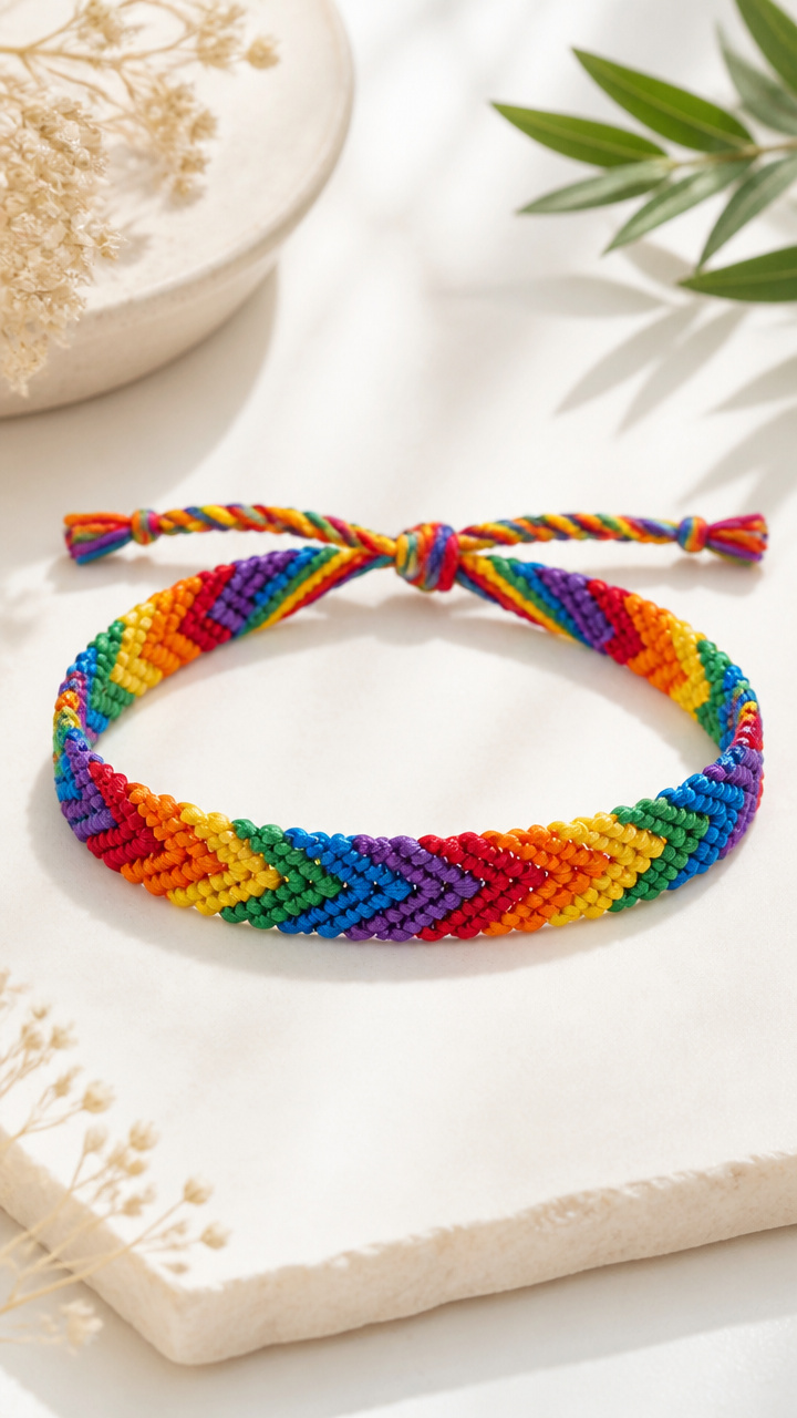 Rainbow Chevron Knot Bracelet