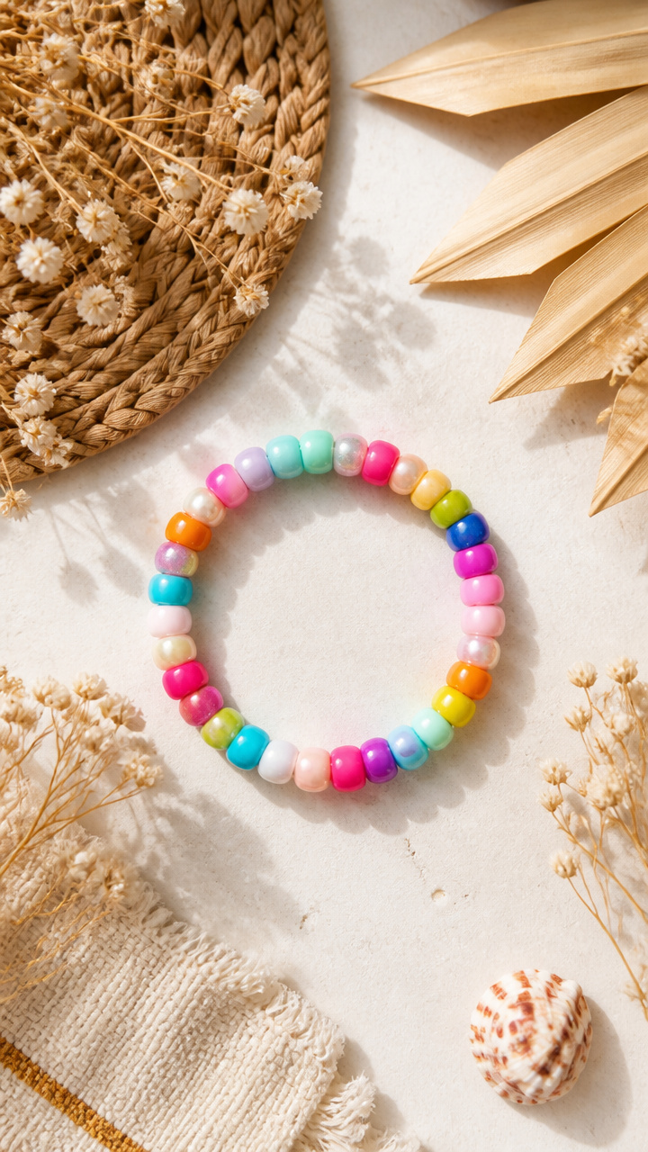 Beaded Elastic Loop Bracelet
