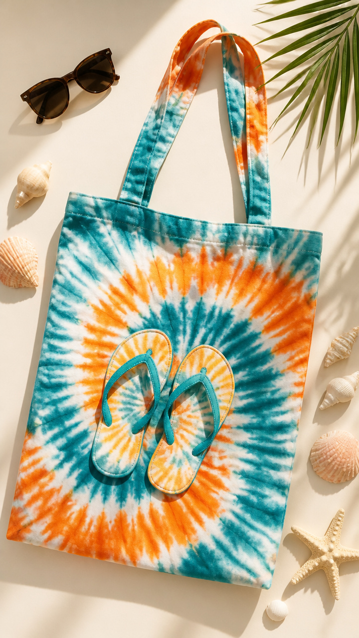 Tie-Dye Flip-Flop Tote
