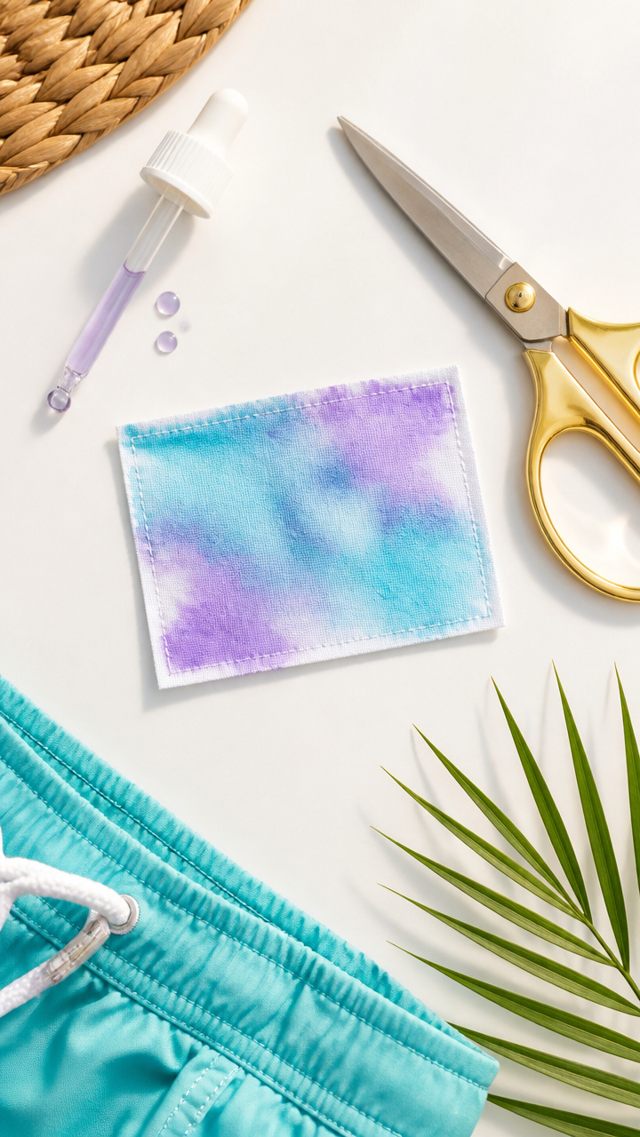 Watercolor Swim Trunk Patch
