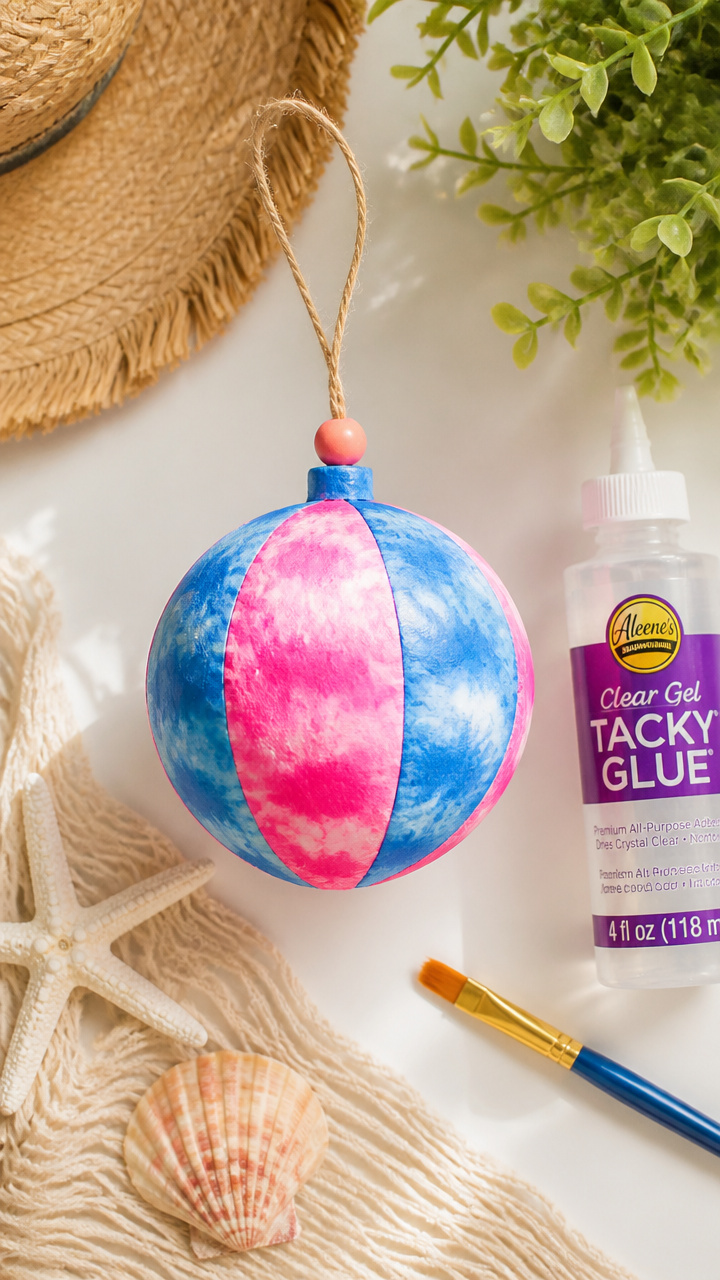 Tie-Dye Beach Ball Ornament