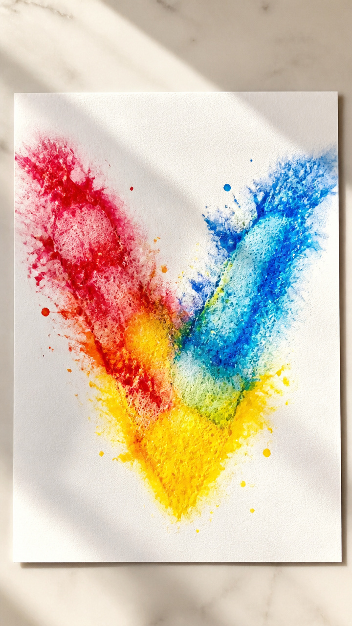 Vinegar and Baking Soda V Painting