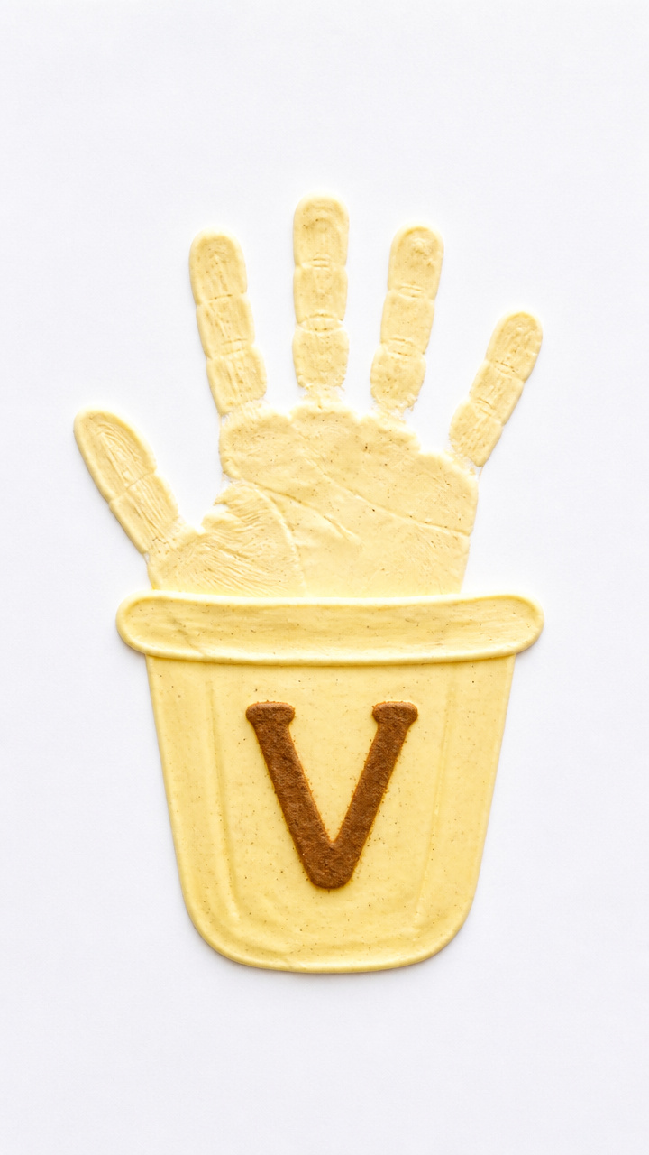 Vanilla Pudding Handprint Art
