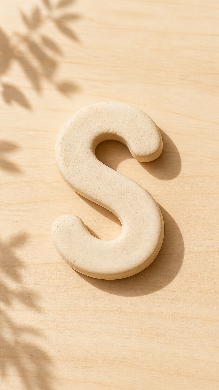 Salt Dough Letter S Sculptures