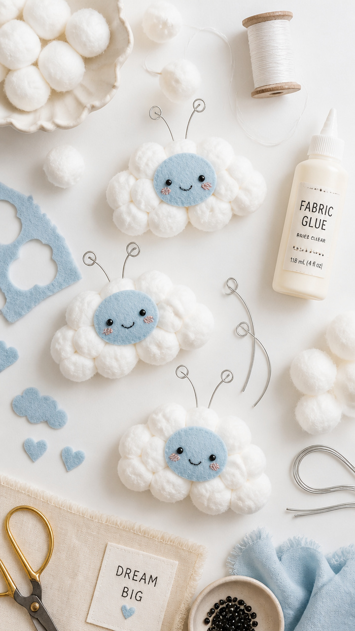 Cotton Ball Cloud Creatures