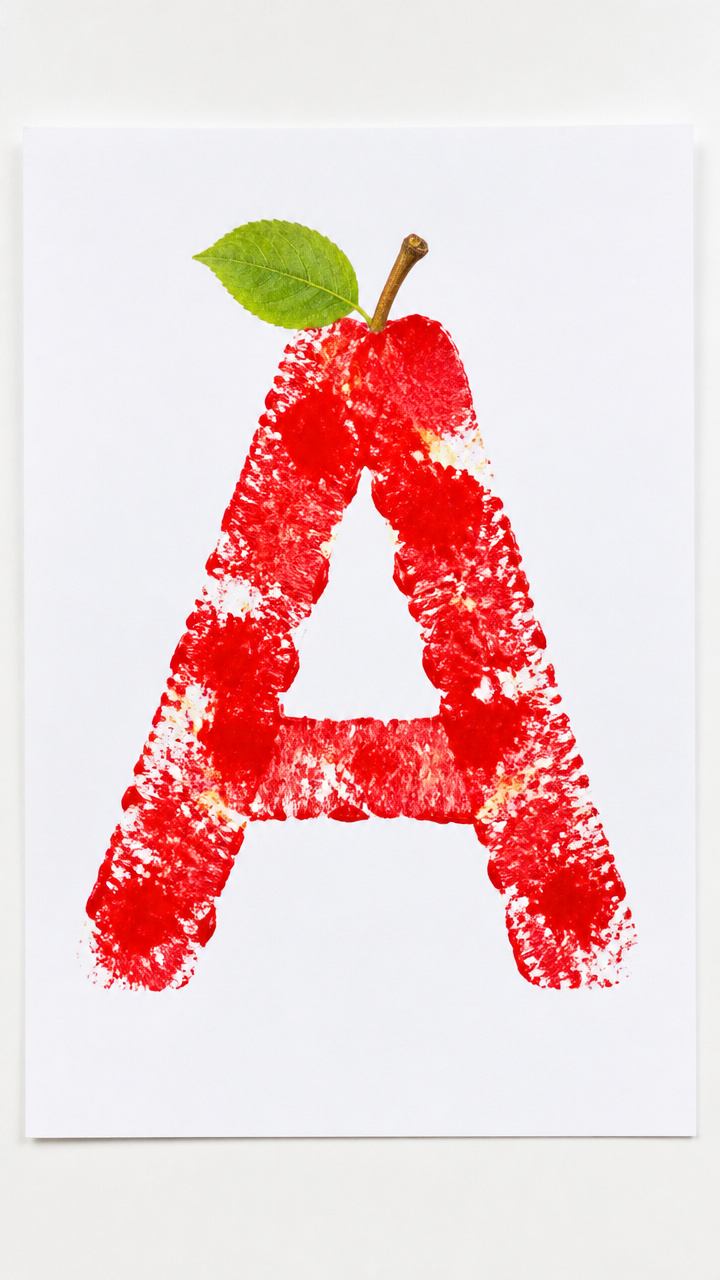 Alphabet Apple Painting