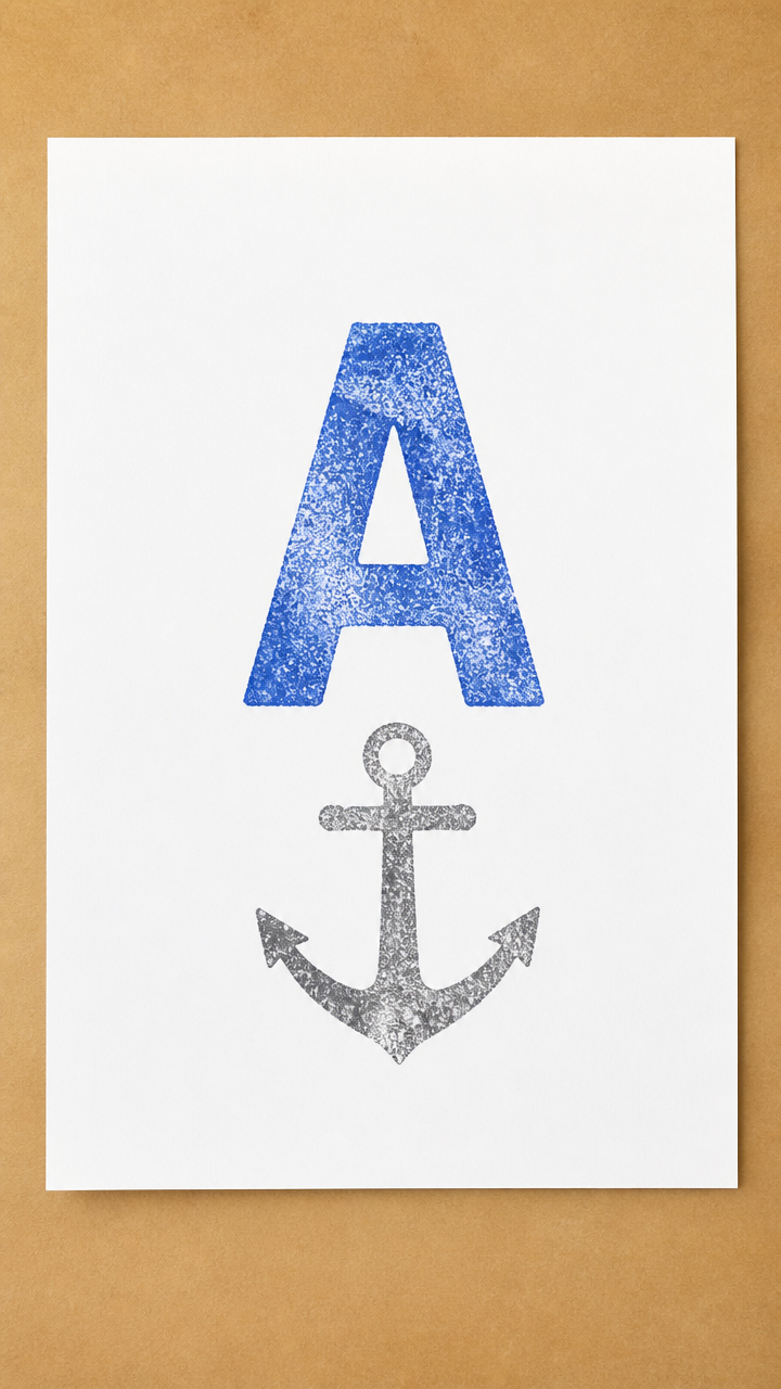 Alphabet Anchor Stamping