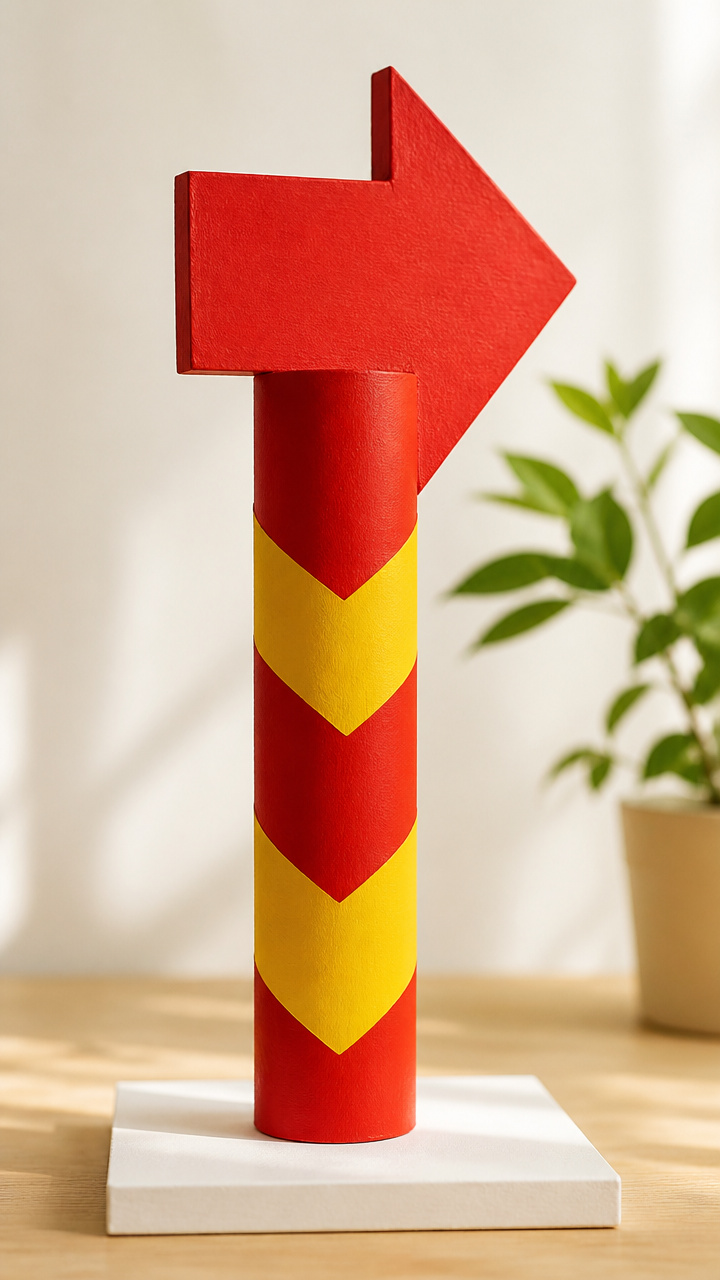 Arrow Cardboard Tube Art
