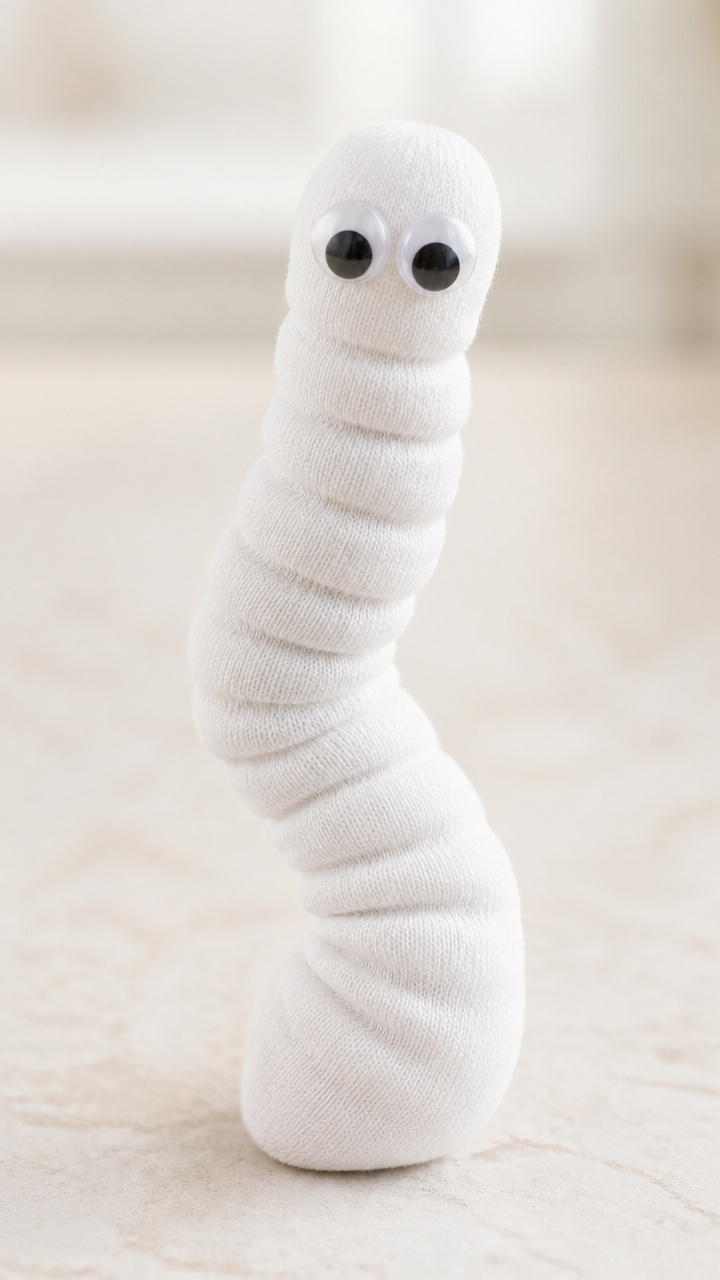 Wiggle Worm from Socks