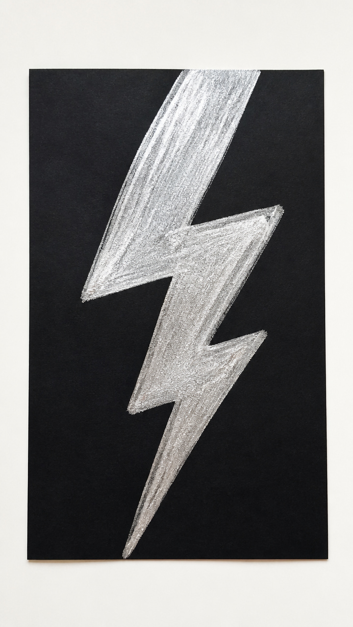 Zapped Lightning Bolt Drawing