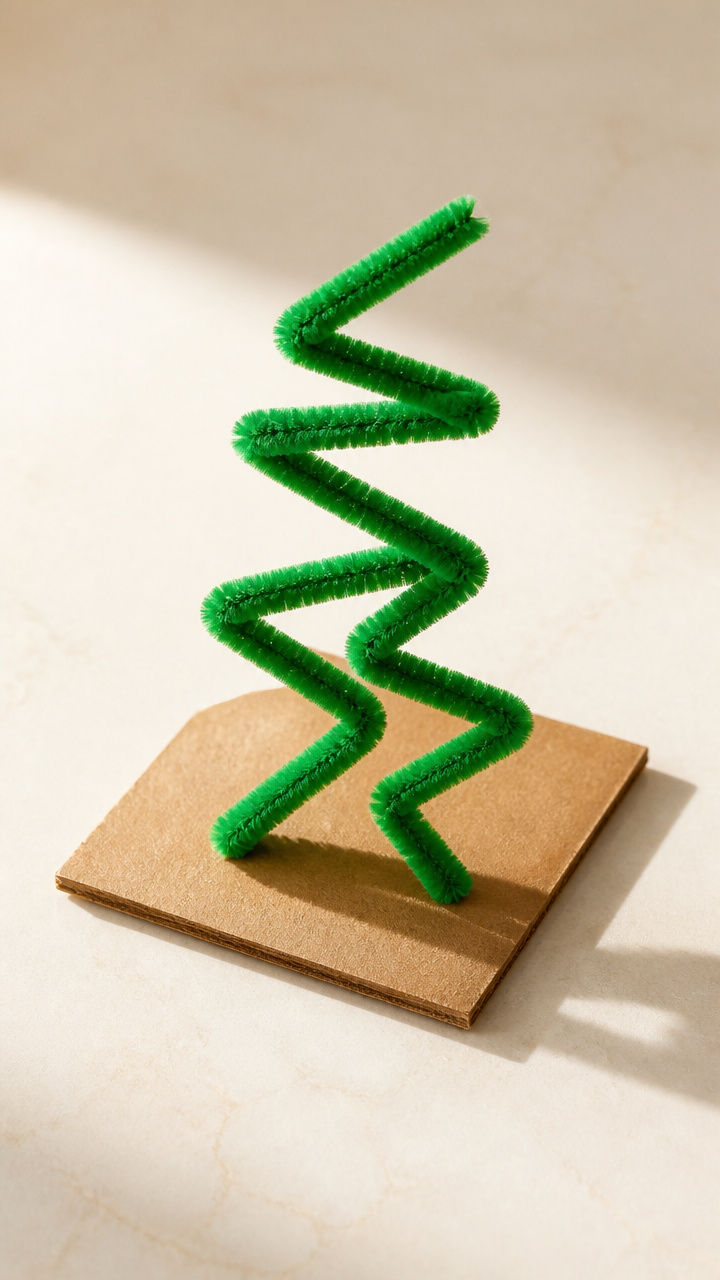Zigzag Pipe Cleaner Sculpture